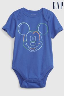 Gap Blue Disney Organic Cotton Mickey Mouse Bodysuit - Baby (Q20791) | €13