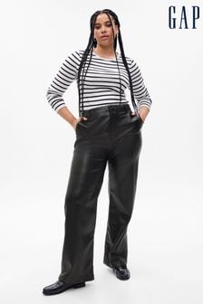 Gap Mid Rise Faux-leather Loose Trousers (Q21040) | kr1 190