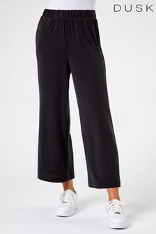Dusk Black Plain Jersey Culotte Trousers (Q21254) | €37
