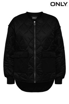 ONLY Black Quilted Padded Utility Bomber Jacket (Q21334) | €24