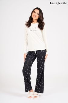 Loungeable Cream Go Where The Stars Take You Long Tshirt With Long Pants Set (Q21727) | 38 €