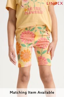 Lindex Yellow Floral Print Cycling Shorts (Q21810) | €10