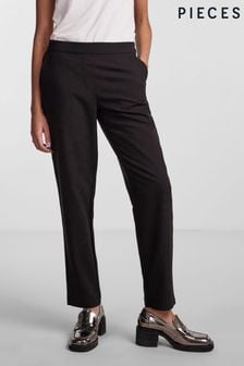 PIECES Black Straight Leg Stretch Trousers (Q22245) | $38