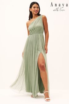 Anaya With Love Sage Green One Shoulder Maxi Dress (Q22266) | €60