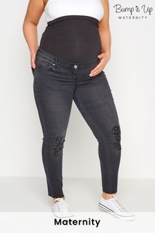 Bump It Up Maternity Black Ripped Knee Ava Washed Out Jean (Q22437) | 50 €