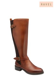 Ravel Brown Bordo Leather Knee High Boots (Q22533) | 188 €
