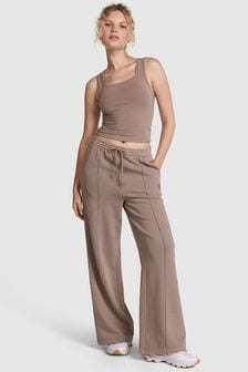 Victoria's Secret PINK Iced Coffee Brown Fleece Wide Leg Jogger (Q22687) | kr920