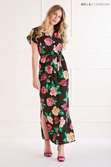 Mela Black Floral Maxi Dress (Q23277) | €22.50