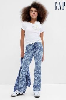 Gap Blue LoveShackFancy Girls High Rise Floral '70s Flare Jeans (Q23347) | €30