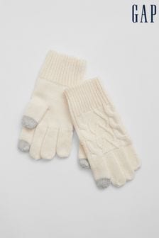 Gap White Cable-Knit Gloves (Q23351) | €8
