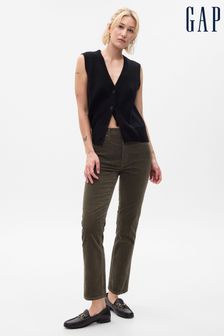 Gap Green High Rise Corduroy Vintage Slim Trousers with Washwell (Q23600) | €40