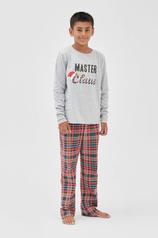 Society 8 Grey Santa Matching Family Christmas PJ Set (Q23710) | €13