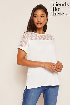 Friends Like These Ivory Shoulder Trim Detail Tunic (Q23797) | ₪ 70