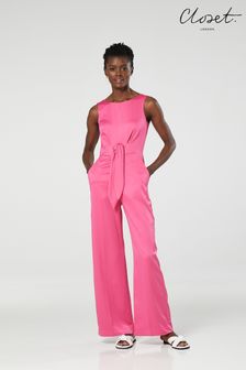 Closet Pink London Tie Front Jumpsuit (Q23817) | €47