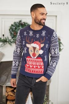 Tengerészkék - Társadalom 8 karácsonyi pulóver - Férfi ruházat (24742. kérdés) | 11 850 Ft