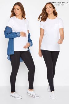 Long Tall Sally Black 2 Pack Maternity Full Length Legging (Q25001) | R588