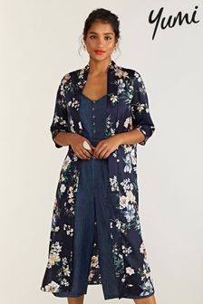 Yumi Navy Blue Floral Cover Up (Q25389) | €22