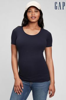 Gap Navy Blue Maternity Modern Short Sleeve Scoop Neck T-Shirt (Q25714) | €18.50