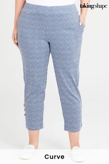 Taking Shape Blue Curve Check Natural Selection Trouser (Q25766) | €70
