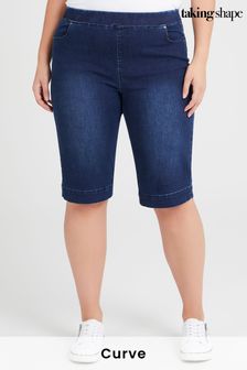 Taking Shape Blue Curve Organic Denim Indigo Pull On Shorts (Q25769) | €52
