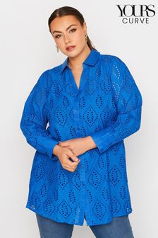 Yours Curve Blue Limited Broderie Anglaise Shirt (Q26182) | 39 €