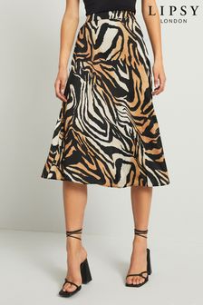 Lipsy Brown Animal Regular Midi Skirt (Q26213) | 36 €