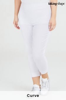 Taking Shape White Curve Editorial Trouser Elasticated Straight Fit (Q26243) | €52