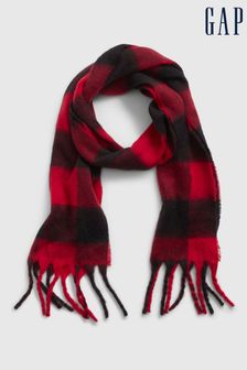 Gap Red & Black Plaid Recycled Brushed Cosy Scarf (Q26525) | 25 €