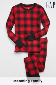 Gap Red & Black Check Organic Cotton Christmas Pyjamas (Q26548) | 33 €
