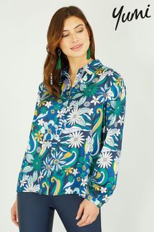 Yumi Relaxed-Hemd aus Satin mit Paisley-Muster (Q26957) | 30 €
