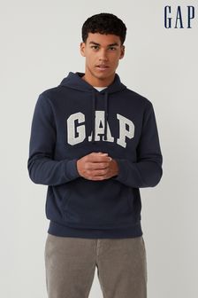 Navy Kék - Gap Arch logo polár kapucnis pulóver (27059. kérdés) | 5 900 Ft