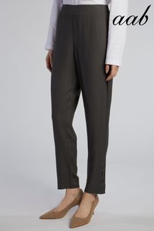 Aab Grey Self Button Trousers (Q27423) | €38
