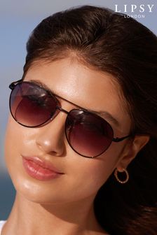 Lipsy Black Aviator Sunglasses (Q27800) | kr161