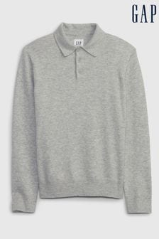 Grau - Gap Langärmeliger Pullover mit Polokragen (4-13yrs) (Q28310) | 39 €