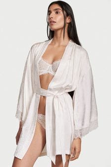 Victoria's Secret Coconut White Lace Inset Robe (Q28641) | €86