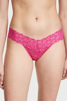 Victoria's Secret Forever Pink Xoxo Shine Foil Thong Lacie Knickers (Q28737) | €13