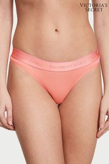Victoria's Secret Punchy Peach Orange Thong Logo Knickers (Q29099) | €12