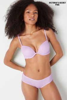 Victoria's Secret PINK Misty Lilac Purple Lace Super Push Up T-Shirt Bra (Q29298) | DKK295