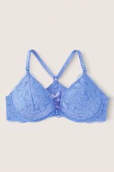 Victoria's Secret PINK Cornflower Blue Lace Front Fastening Push Up Bra (Q29327) | €42