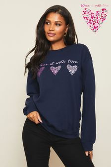 Wear it with Love Navy Sweatshirt - Women's (Q29488) | $43