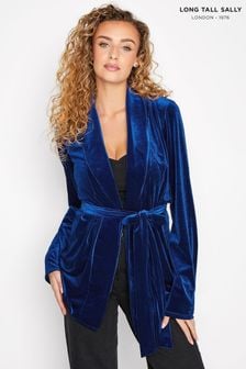 Long Tall Sally Blue Velour Jacket (Q29538) | €25