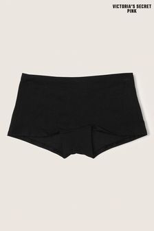 Victoria's Secret PINK Pure Black With Graphic Cotton Boyshort Knicker (Q29630) | €10.50