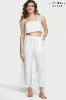 Victoria's Secret White Linen Crop Top (Q29669) | €22.50