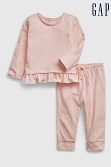 Gap Pink Outfit Set With Long-Sleeve T-Shirt and Joggers (Q30292) | 30 €