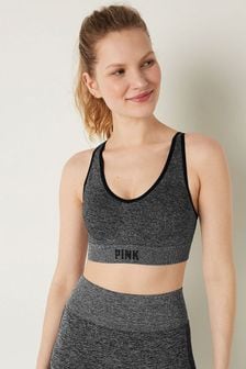 Victoria's Secret PINK Pure Black PINK Active Seamless Air Medium Impact Sports Bra (Q30515) | €41