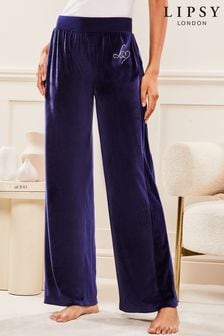 Bleu marine - Lipsy Pantalon de jogging large en velours (Q30665) | €20