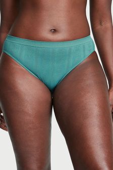 Victoria's Secret French Sage Green Pointelle Seamless Bikini Knickers (Q31200) | €12