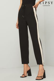 Lipsy Black Petite Side Stripe Woven Joggers (Q31485) | INR 3,170