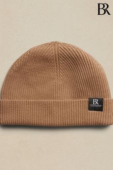 Banana Republic Brown Ribbed Cotton Beanie Hat (Q31578) | CHF 41