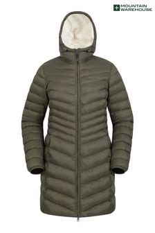 Mountain Warehouse Green Florence Fur Lined Padded Jacket - Womens (Q31678) | kr1,246
